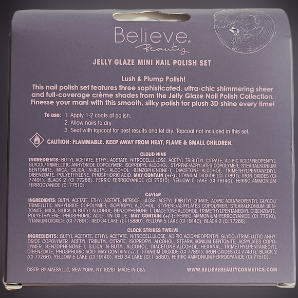 NWT BELIEVE BEAUTY MINI NAIL TRIO: THE SOPHISTICATE! - Picture 6 of 14